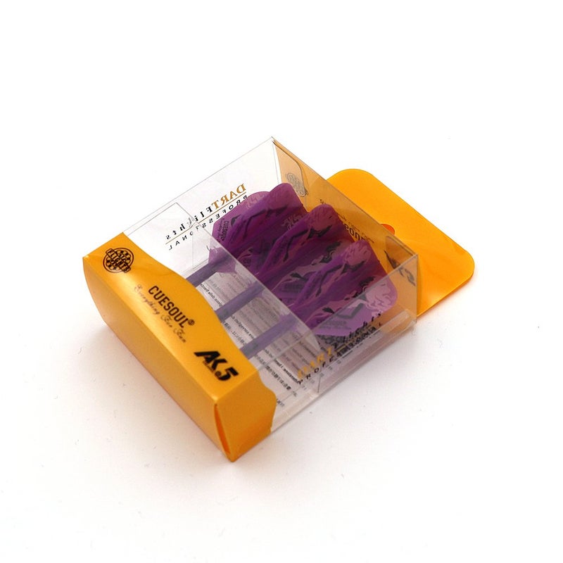 CUESOUL Integrated Dart Shaft and Flights Purple with Pattern Design - Image 5